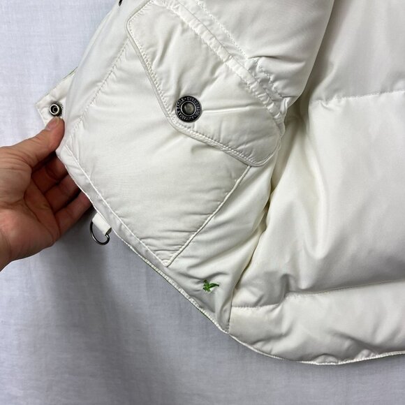 American Eagle Down Fill Reversible Puffer Vest Women S Y2K Kelly Green Rave AEO - Picture 7 of 16